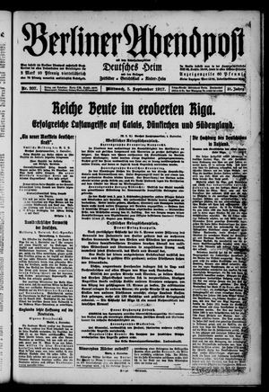 Berliner Abendpost vom 05.09.1917