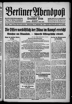 Berliner Abendpost vom 06.09.1917