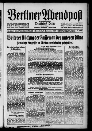 Berliner Abendpost vom 08.09.1917