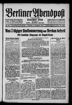 Berliner Abendpost vom 11.09.1917