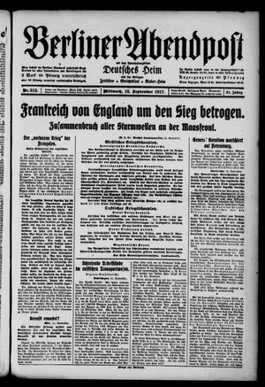 Berliner Abendpost vom 12.09.1917