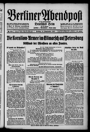 Berliner Abendpost vom 14.09.1917