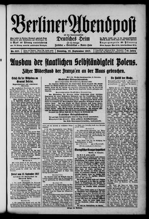 Berliner Abendpost vom 16.09.1917