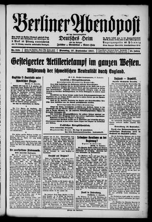 Berliner Abendpost vom 18.09.1917