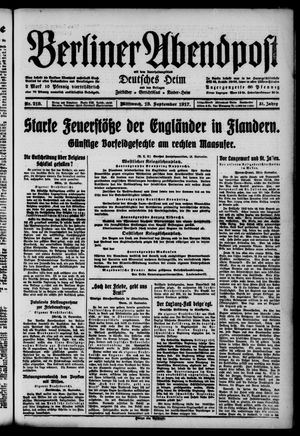 Berliner Abendpost vom 19.09.1917