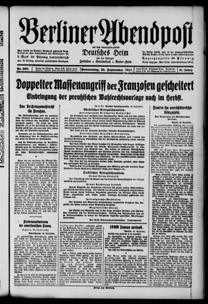 Berliner Abendpost vom 20.09.1917