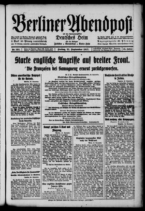 Berliner Abendpost vom 21.09.1917
