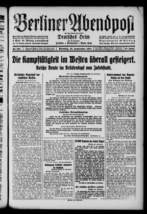 Berliner Abendpost vom 25.09.1917
