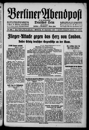 Berliner Abendpost vom 26.09.1917