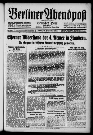 Berliner Abendpost on Sep 28, 1917