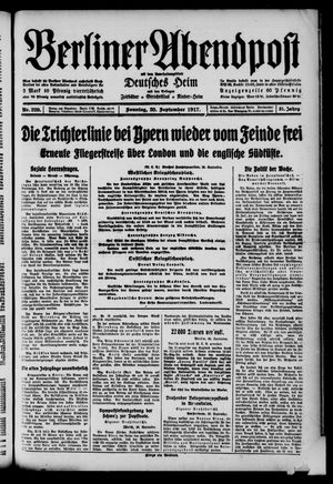 Berliner Abendpost vom 30.09.1917