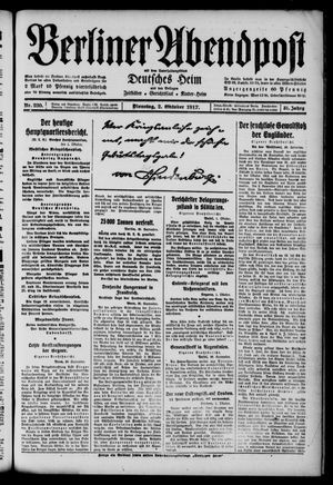 Berliner Abendpost vom 02.10.1917