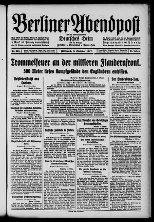 Berliner Abendpost vom 03.10.1917