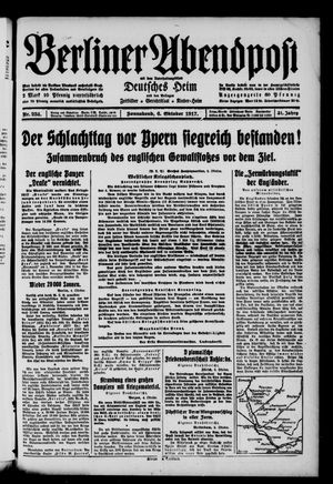 Berliner Abendpost vom 06.10.1917