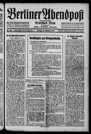 Berliner Abendpost vom 12.10.1917
