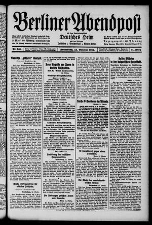 Berliner Abendpost vom 13.10.1917