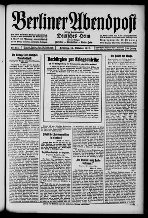 Berliner Abendpost vom 14.10.1917