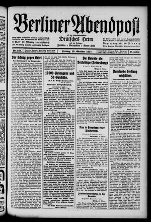 Berliner Abendpost vom 19.10.1917