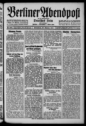 Berliner Abendpost vom 20.10.1917