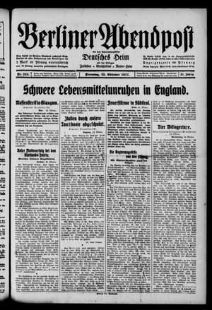 Berliner Abendpost vom 23.10.1917