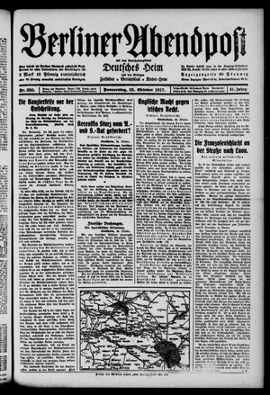 Berliner Abendpost vom 25.10.1917