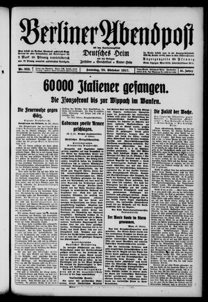 Berliner Abendpost vom 28.10.1917