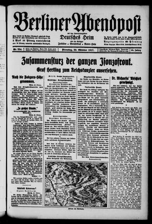 Berliner Abendpost on Oct 30, 1917