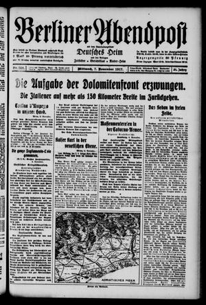 Berliner Abendpost vom 07.11.1917