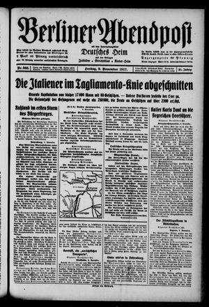 Berliner Abendpost vom 09.11.1917