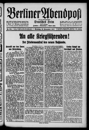 Berliner Abendpost vom 13.11.1917