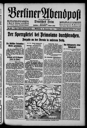 Berliner Abendpost vom 14.11.1917