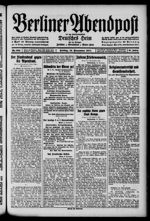 Berliner Abendpost vom 16.11.1917