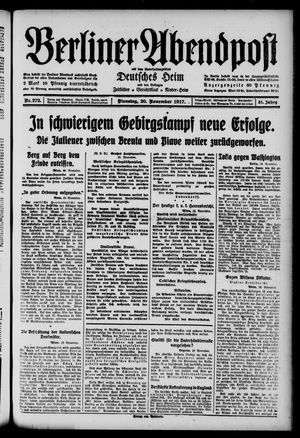 Berliner Abendpost on Nov 20, 1917