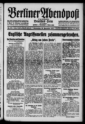 Berliner Abendpost vom 29.11.1917