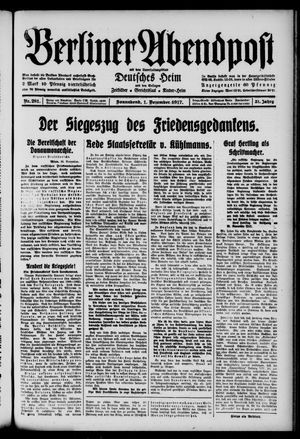 Berliner Abendpost vom 01.12.1917