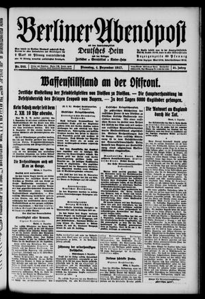 Berliner Abendpost vom 04.12.1917