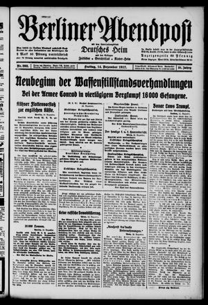 Berliner Abendpost vom 14.12.1917