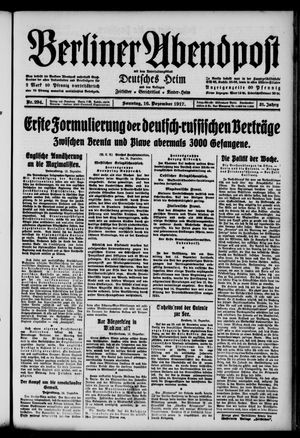 Berliner Abendpost vom 16.12.1917
