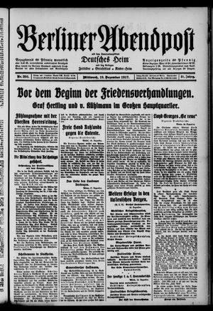 Berliner Abendpost on Dec 19, 1917