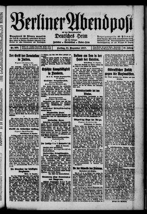 Berliner Abendpost vom 21.12.1917