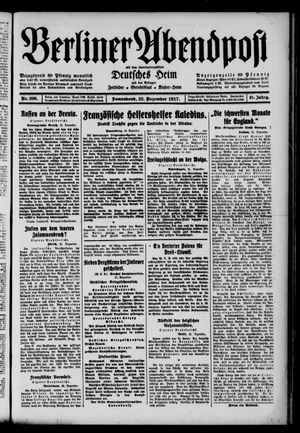 Berliner Abendpost vom 22.12.1917
