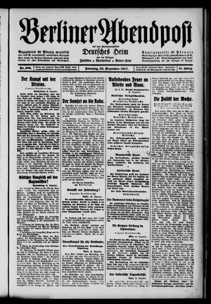 Berliner Abendpost vom 23.12.1917