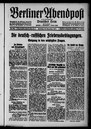 Berliner Abendpost vom 30.12.1917