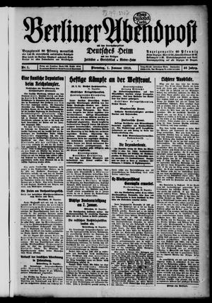 Berliner Abendpost vom 01.01.1918