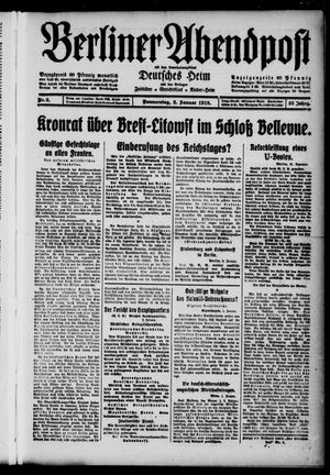 Berliner Abendpost vom 03.01.1918