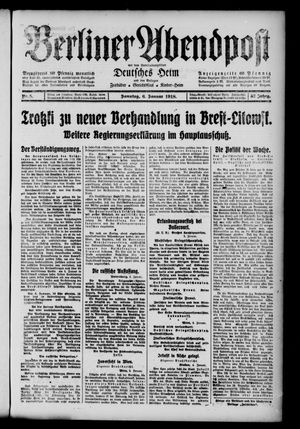 Berliner Abendpost vom 06.01.1918