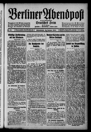 Berliner Abendpost vom 19.01.1918