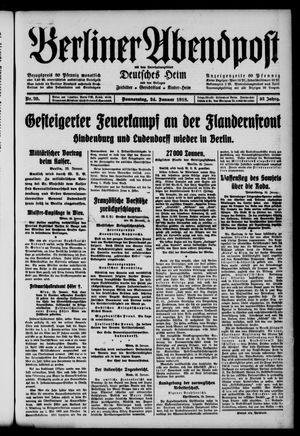 Berliner Abendpost vom 24.01.1918