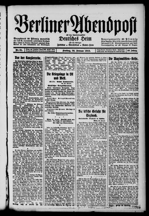 Berliner Abendpost vom 25.01.1918