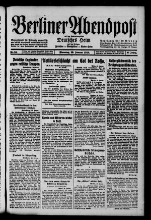 Berliner Abendpost vom 29.01.1918
